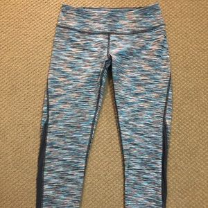 Zella Rainbow Space Stripe Cropped Athletic pants